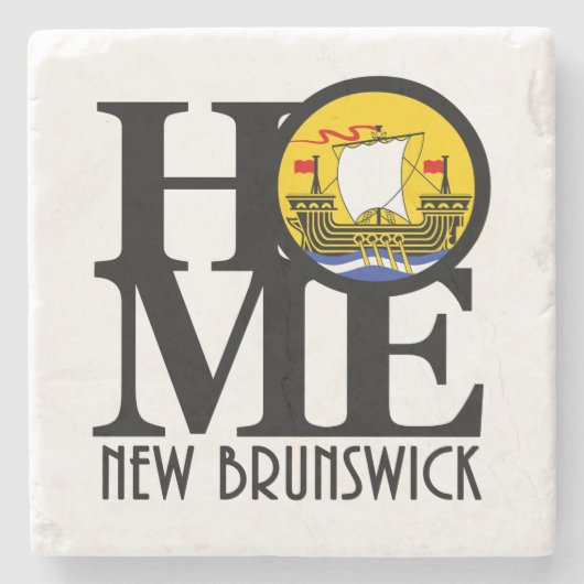 ZUHAUSE New Brunswick Steinuntersetzer (Vorderseite)