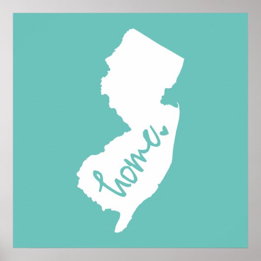 Zuhause New Jersey Benutzerdefinierte Farbe Poster (Vorne)