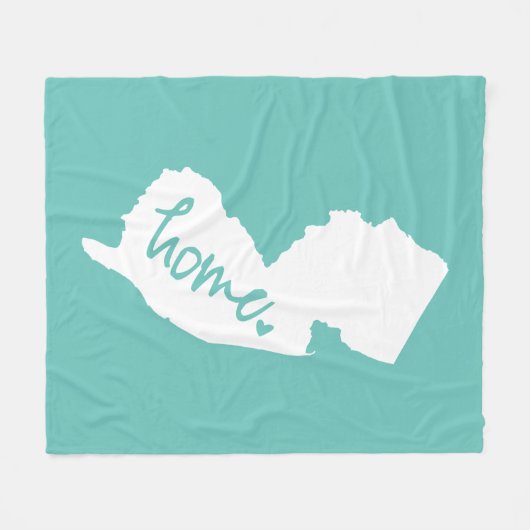 Zuhause-New-Jersey Gewohnheits-Farbe Fleecedecke (Vorderseite (Horizontal))