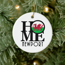 ZUHAUSE Newport Wales Keramik Ornament