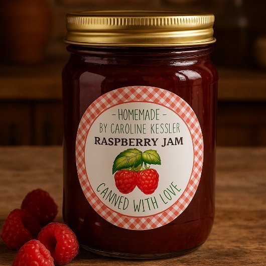 Zuhause "niedlich Country Farm" aus Raspberry Jam  Runder Aufkleber