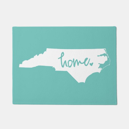 Zuhause-Nord-Carolinagewohnheits-Farbe Fußmatte (Vorderseite)