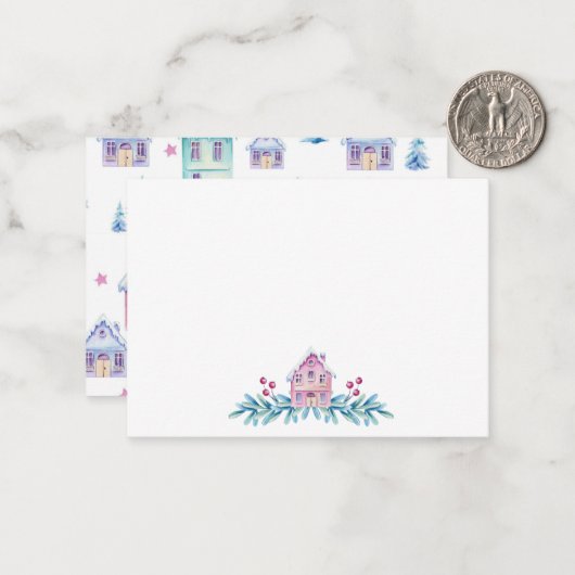 Zuhause-Note-Karte Mitteilungskarte (Vorderseite/Rückseite Beispiel)