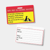 Zuhause-Notfallkarte Ausweis (Vorder- & Rückseite)