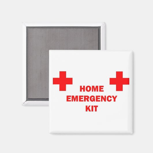 Zuhause-Notfallkit Magnet (Vorderseite/Rückseite)