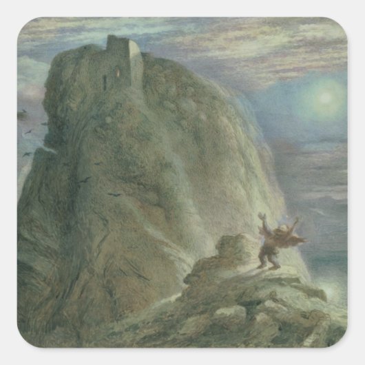 Zuhause Nr. 2 der Hexen Quadratischer Aufkleber (Vorderseite)