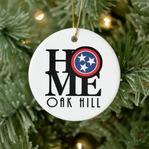 ZUHAUSE Oak Hill Tennessee Keramik Ornament