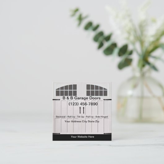 Zuhause- oder Garagendienste Quadratische Visitenkarte (Stehend Vorderseite)