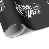 Zuhause Office and Coffee Lover Funny Homoffice Geschenkpapier (Rolleneckpunkt)