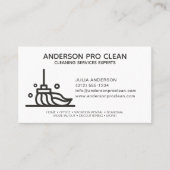 Zuhause & Office Beruflich Clearing Service Black Visitenkarte (Vorderseite)