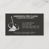 Zuhause & Office Beruflich Clearing Service Black Visitenkarte (Vorderseite)