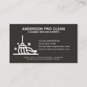 Zuhause & Office Beruflich Clearing Service Black Visitenkarte (Vorderseite)