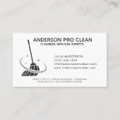 Zuhause & Office Beruflich Clearing Service Black Visitenkarte (Vorderseite)