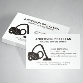 Zuhause & Office Beruflich Clearing Service Black Visitenkarte