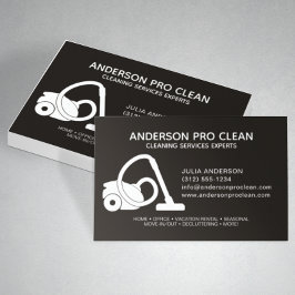 Zuhause & Office Beruflich Clearing Service Black Visitenkarte