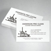 Zuhause & Office Beruflich Clearing Service Black Visitenkarte