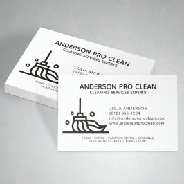 Zuhause & Office Beruflich Clearing Service Black Visitenkarte