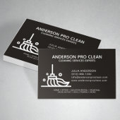 Zuhause & Office Beruflich Clearing Service Black Visitenkarte