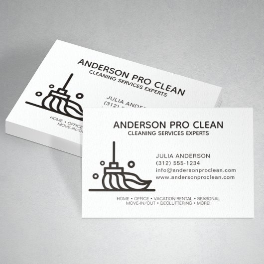 Zuhause & Office Beruflich Clearing Service Visitenkarte