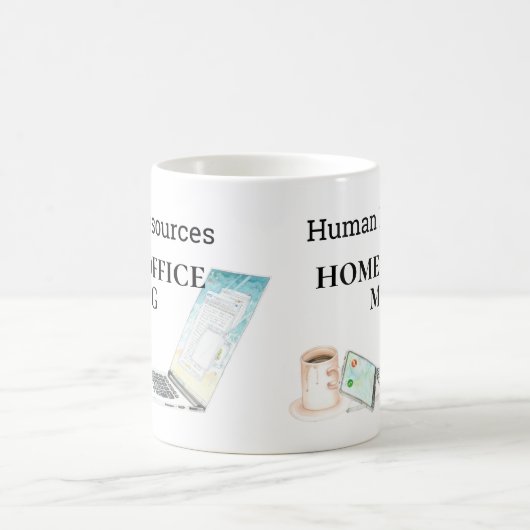 Zuhause Office Human Resources Watercolor Kaffeetasse (Mittel)