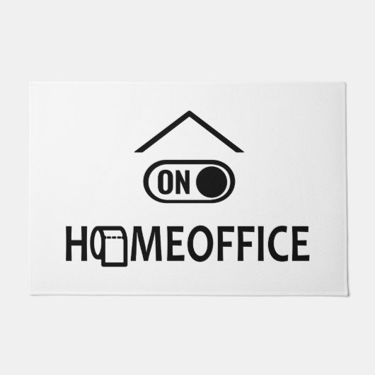 Zuhause Office on - Homeoffice on Fußmatte (Vorderseite)