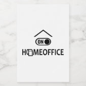 Zuhause Office on - Homeoffice on Lebensmitteletikett (Einzelnes Label)