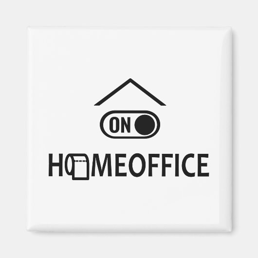 Zuhause Office on - Homeoffice on Magnet (Vorne)