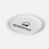 Zuhause Office on - Homeoffice on Pappteller (Schrägansicht)