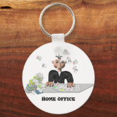 Zuhause Office, Personalisiert Button Schlüsselanhänger (Vorderseite)