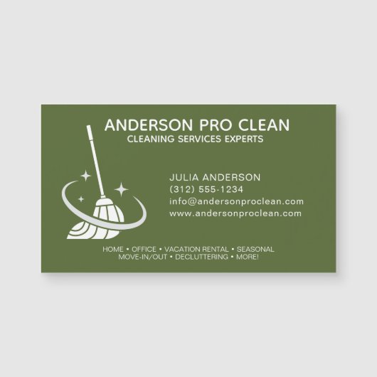 Zuhause & Office Pro Reinigung Magnetkarte (Vorderseite)