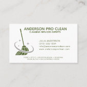 Zuhause & Office Pro Reinigungs-Service Grün Visitenkarte (Vorderseite)