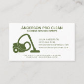 Zuhause & Office Pro Reinigungs-Service Grün Visitenkarte (Vorderseite)