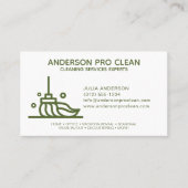Zuhause & Office Pro Reinigungs-Service Grün Visitenkarte (Vorderseite)