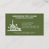 Zuhause & Office Pro Reinigungs-Service Grün Visitenkarte (Vorderseite)