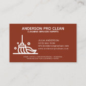 Zuhause & Office Pro Reinigungsservice Crimson Red Visitenkarte (Vorderseite)