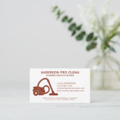 Zuhause & Office Pro Reinigungsservice Crimson Red Visitenkarte (Stehend Vorderseite)