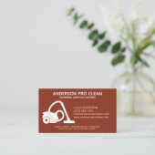 Zuhause & Office Pro Reinigungsservice Crimson Red Visitenkarte (Stehend Vorderseite)