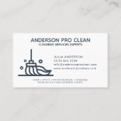 Zuhause & Office Pro Reinigungsservice Navy Blue Visitenkarte (Vorderseite)