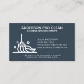Zuhause & Office Pro Reinigungsservice Navy Blue Visitenkarte (Vorderseite)