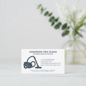 Zuhause & Office Pro Reinigungsservice Navy Blue Visitenkarte (Stehend Vorderseite)