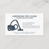 Zuhause & Office Pro Reinigungsservice Navy Blue Visitenkarte (Vorderseite)