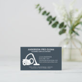 Zuhause & Office Pro Reinigungsservice Navy Blue Visitenkarte (Stehend Vorderseite)