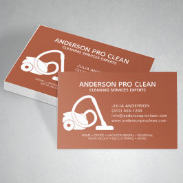 Zuhause & Office Pro Reinigungsservice Terrakotta Visitenkarte