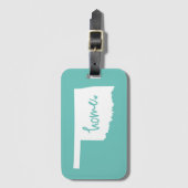 Zuhause-Oklahoma-Gewohnheits-Farbe Gepäckanhänger (Vorderseite Vertikal)