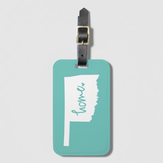 Zuhause-Oklahoma-Gewohnheits-Farbe Gepäckanhänger (Vorderseite Vertikal)