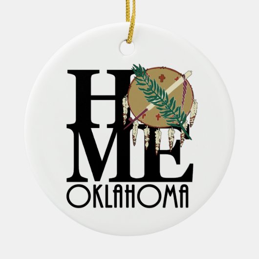 ZUHAUSE Oklahoma Keramik Ornament (Vorne)