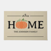 Zuhause Orange Pumpkin Beige benutzerdefinierter N Fußmatte (Vorderseite)