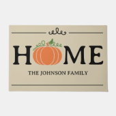 Zuhause Orange Pumpkin Beige benutzerdefinierter N Fußmatte (Vorderseite)