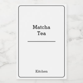 Zuhause-Organisation Minimalistisch Modernes Speic Lebensmitteletikett