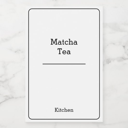 Zuhause-Organisation Minimalistisch Modernes Speic Lebensmitteletikett (Einzelnes Label)